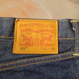 Levis 511 Selvedge White Oak Cone Denim dark blue 32×29